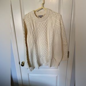 Cotton cable knit sweater